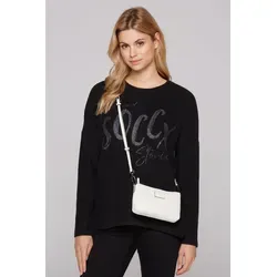 Umhängetasche SOCCX, Damen, Gr. B/H/T: 20cm x 13cm x 4cm, weiß (ivory), Polyurethan (PU), unifarben, Taschen Umhängetasche, mit abnehmbarem Schulterriemen