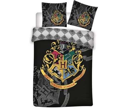 Harry Potter Hogwarts Kinder Bettwäsche Set 2tlg 140x200 - Bettwäsche für Kinder im Harry Potter Design, waschmaschinengeeignet und ideal für das Kinder- oder Teenagerzimmer.