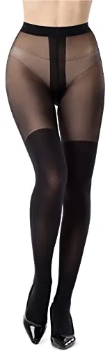 Bellivalini Damen Strumpfhose 60 DEN BLV-1111 (Schwarz, M)
