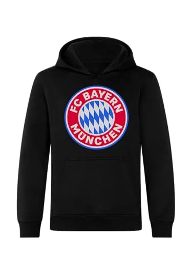 FC Bayern München Hoodie Essential für Kinder, Schwarz, Größe 110 - Stylischer FC Bayern München Hoodie für Kinder in Schwarz. Ideal für kleine Fans, mit hochwertigem Logo-Druck und bequemer Passform. Perfekt für den Alltag und die Unterstützung des Rekordmeisters!