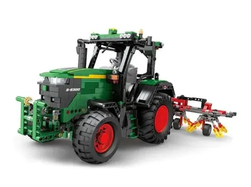 Reobrix Traktor Klemmbausteine 22015 mit R/C Controller - Konstruktionsspielzeug mit 1828 Teilen, motorbetrieben und ideal für Technikfans ab 14 Jahren. Erlebe den Spaß am Bauen und Steuern deines eigenen Traktors!