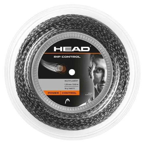 HEAD RIP Control Tennissaiten 200m Rolle schwarz 1,25 mm - Hochwertige Tennissaiten mit einzigartiger Band-Struktur für maximale Spielbarkeit und Topspin-Eigenschaften. Perfekt für ambitionierte Spieler, die Präzision und Kontrolle suchen.
