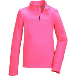 KILLTEC KSW 247 GRLS FLC SHRT - Sportliches Fleeceshirt für Kinder - Funktionsjacken für Mädchen, ideal für Wintersport und Outdooraktivitäten, mit Stehkragen und Kinnschutz für hohen Tragekomfort.