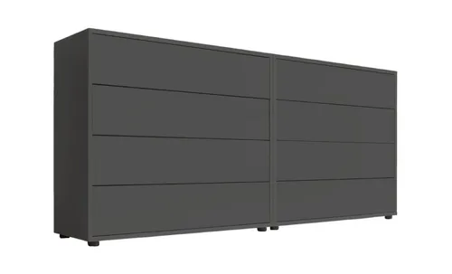 BMG Möbel Sideboard Mailand Set 1 in schwarz von BMG Möbel