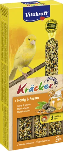 Vitakraft Kräcker Honig & Sesam 3 Stück / 90 g von Vitakraft