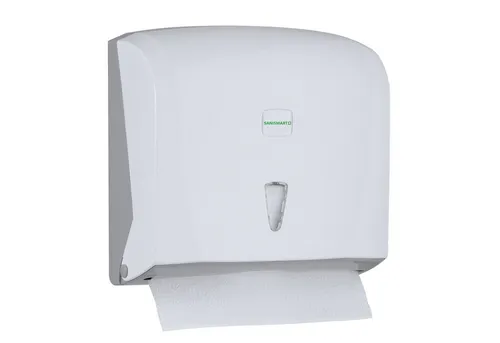 SANISMART Papierhandtuch SANISMART Handtuchspender SALVIA für 200 Blatt Z-Falz max. 24 cm