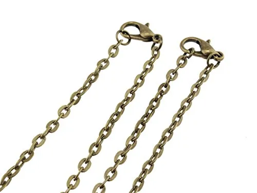 fertige Kurze Gliederketten in antik bronzefarben, 45 cm von Vintageparts, DIY-Schmuck 2