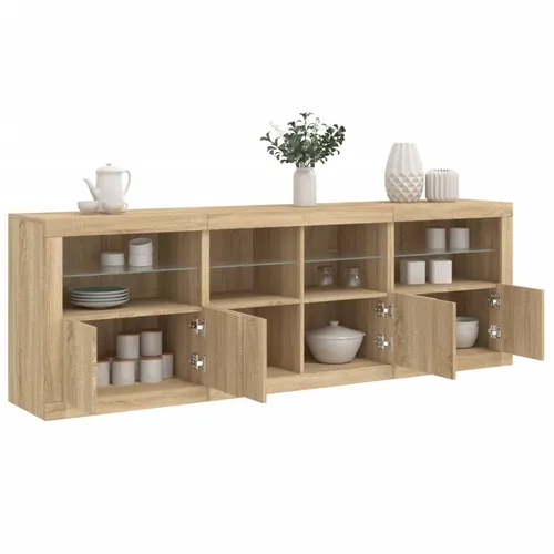 vidaXL Sideboard mit LED-Leuchten Sonoma-Eiche von vidaXL