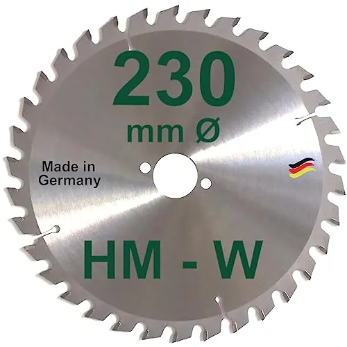 HM Sägeblatt 230 x 30 mm Zähne 34 W Kreissägeblatt Handkreissäge Hartmetall 230mm Ersatzsägeblatt für AEG/Atlas Copco/Bosch/Festo/Haffner/Holzer-Her/Scheer