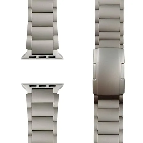 NALIA Argon Titan Armband für Apple iWatch - Smartwatch Ersatzarmband, ultra leicht und extrem robust aus Titan, perfekt für alle Gehäusegrößen 42-49mm, ideal für Sport und Business.