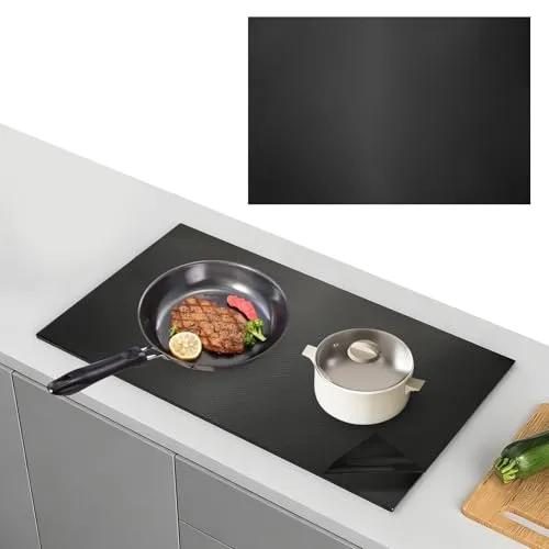 prota 54 x 90cm Große Induktionskochfeld Schutzmatte, Silikon Induktion Schutzmatte, Magnetisch Induktionsschutzmatte Multifunktionale Silikonmatte Wärmeisolierte Pad für Induktionsherd