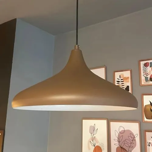 bamyum Champion Hängelampe Küche Milchbraun Ø35cm in braun von Bamyum