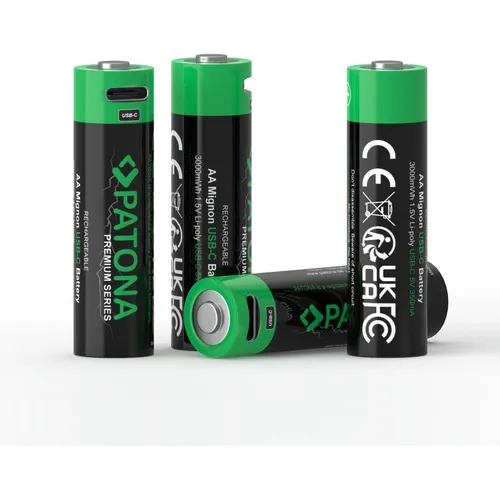 Patona Premium 4x Micro AA USB-C (4 Stk., AA, 2000 mAh) (1410)