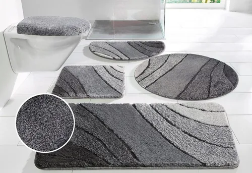 my home Badematte Josie – rutschhemmend, schnell trocknend, rund - Die Badematte Josie vereint Funktionalität und Stil! Mit rutschhemmender Beschichtung und schneller Trocknung ist sie der ideale Begleiter für dein Badezimmer. Genieße Komfort und Sicherheit in einem modernen Design.