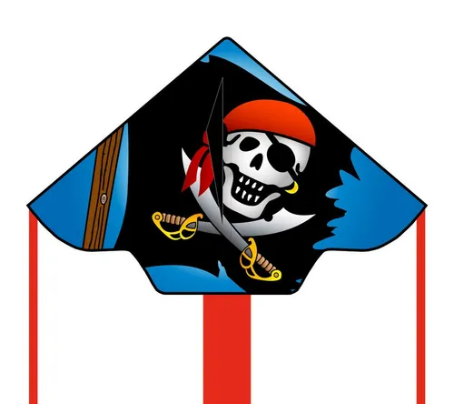 Ecoline Flug-Drache Ecoline Kinderdrachen Simple Flyer Jolly Roger 120 cm