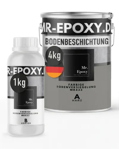 Mr. Epoxy Epoxidharz Bodenbeschichtung (5 kg, RAL 7030 Steingrau)