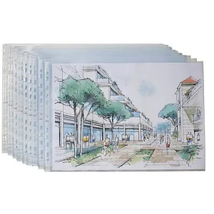 OXFORD Prospekthüllen DIN A3 quer transparent genarbt 0,09 mm, 25 St.