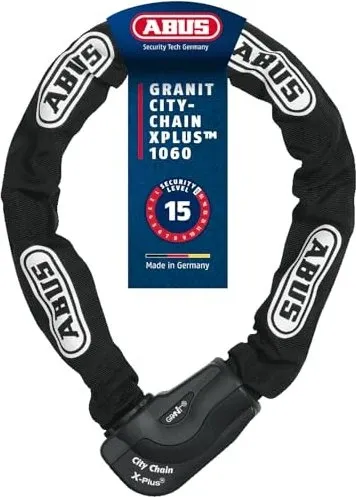 Abus GRANIT CityChain XPlus™ 1060/85 schwarz - Hochsicherheitskette - Fahrradschlösser mit extrem hohem Sicherheitsniveau, ideal für den Schutz hochwertiger Fahrräder.
