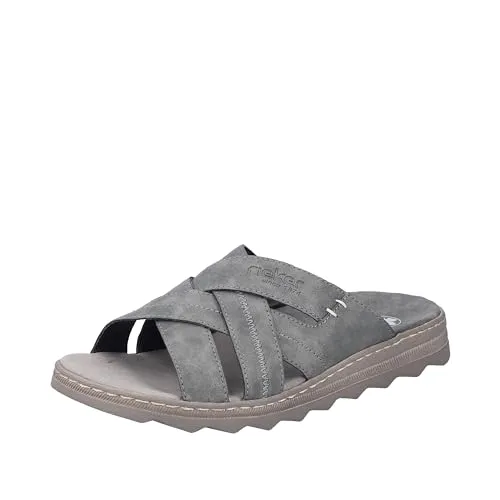 Rieker Herren Sandalen 21690 - Clogs & Pantoletten für Herren, flache Sandalen aus Synthetik mit bequemer Polyurethan-Sohle für optimalen Tragekomfort.
