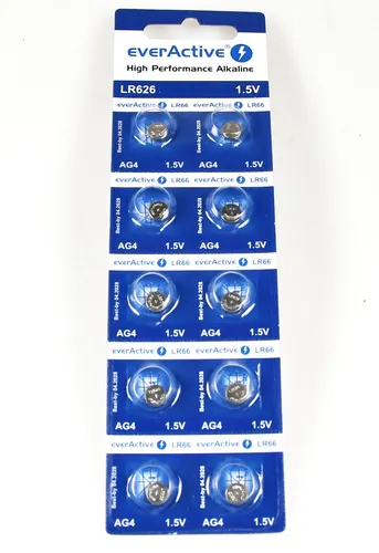 Stück Batterie AG4 LR66 G4 LR626 177 SR626SW GP77A 377 EverActive 10