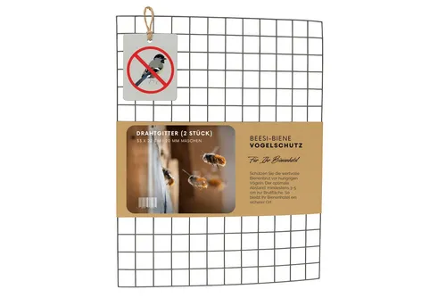 BEESI Insektenhotel Drahtgitter 33x22,8 cm – Metallgitter, Vogelschutz, 4 Stück, (Schutzgitter für Wildbienen, 4-St., Vogelschutz Insektenhotel), 19mm Maschenweite