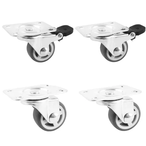 Möbelrad Set ∅30mm Möbel Rolle Möbelrolle Transportrolle Lenkrolle Gummi Rad