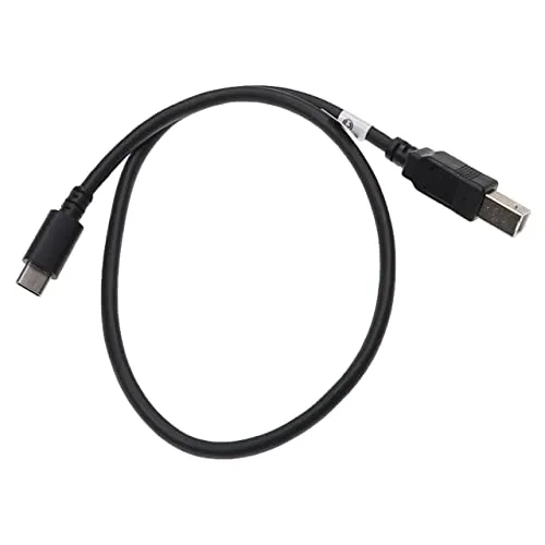 vhbw USB C auf USB B Druckerkabel Scannerkabel Adapterkabel - 0,5 m, Schwarz