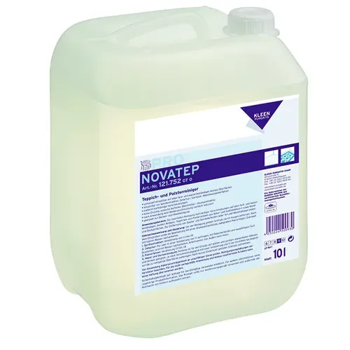 Kleen Purgatis Novatep Teppichreiniger 10 L - Universell einsetzbarer Teppich- und Polsterreiniger, entfernt hartnäckige Verschmutzungen und verringert Wiederanschmutzung. Ideal für Sprühextraktion und verschiedene Reinigungsverfahren.