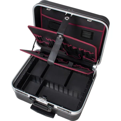 Kraftwerk ABS-Roll-Werkzeugkoffer P395, leer - Robuster Werkzeugkoffer aus ABS mit Teleskopgriff und Inline-Rollen für einfachen Transport. Ideal zur individuellen Bestückung mit Werkzeugen, ausgestattet mit abnehmbaren Werkzeugtafeln und modulierbarem Boden.
