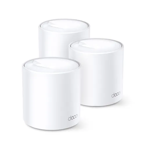 TP-Link Deco X60 WiFi 6 Mesh System - 3er Set AX3000 Dual-Band, hohe Geschwindigkeit bis zu 3.000 Mbit/s und optimale Abdeckung bis 650 m²
