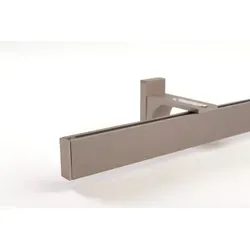 Deco-Raum Gardinenstange Innenlauf eckig, 1-läufig - Hochwertige Gardinenstange in Edelstahl-optik, kürzbar und individuell anpassbar, ideal für stilvolle Fensterdekoration.