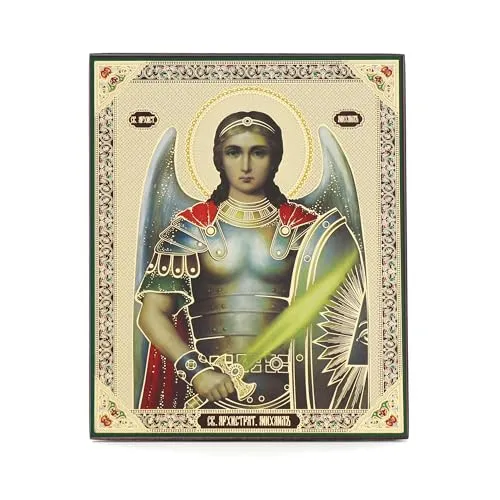 NKlaus Erzengel Michael Holz Ikone 10x12cm christlich orthodox 2002 2002