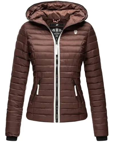 NAVAHOO Kimuk Prc Steppjacke - Leichte Damen Übergangsjacke mit Kapuze, figurbetont und wasserabweisend – ideal für Frühling und Herbst. Stylische Details und hoher Tragekomfort machen sie zum perfekten Begleiter für Outdoor-Aktivitäten.