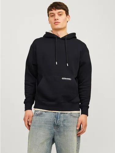 JACK & JONES Kapuzenpullover für Herren mit Logo - Locker geschnitten, aus 70% Baumwolle und 30% Polyester, ideal für lässige Looks und Komfort im Alltag.
