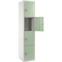 Proregal Schließfach Saturn 180x38x45cm – Robuster Metall Spind in Grün - Stabiler Stahlspind im klassischen Design mit abschließbaren Fächern. Ideal für Büro, Werkstatt oder Umkleide. Mit langlebiger pulverbeschichteter Oberfläche und durchdachtem Stecksystem für einfache Montage.