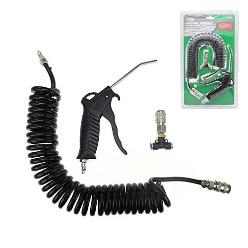 Druckluftpistole Luftpistole Ausblaspistole mit 5 m Spiralschlauch