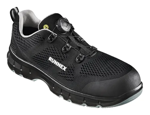 RUNNEX Halbschuhe FlexStar 5190 S1PS-ESD, Gr. 41 - S1-Sicherheitsschuhe mit ESD-Zulassung, ideal für antistatische Anwendungen, ausgestattet mit Atop-Schnellverschluss und dämpfendem RUNNEX activeBumper für höchsten Tragekomfort.