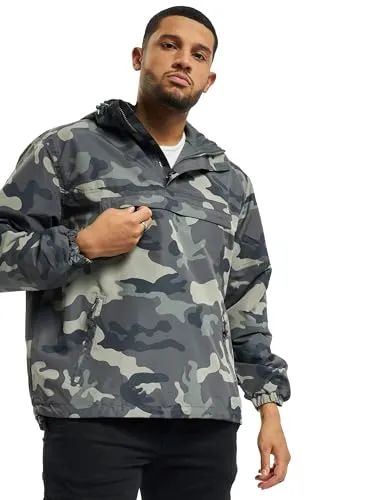 Brandit Herren Summer Pull Over Jacket - Funktionsjacken mit wind- und wasserabweisendem Obermaterial, ideal für den Sommer, ausgestattet mit praktischen Reißverschlusstaschen für zusätzlichen Stauraum.
