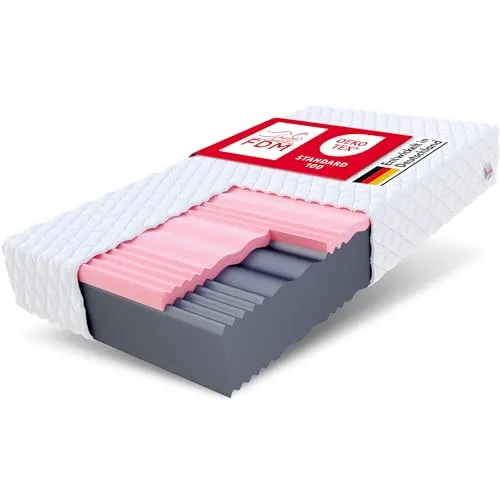 FDM Select MAX Plus Matratze 160x200 cm - Hochwertige Kaltschaummatratze mit 29 cm Höhe, 7-Zonen für optimale Druckentlastung, allergikergeeignet und waschbarer Bezug für beste Hygiene.