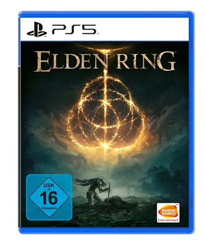 Elden Ring - PS5 [EU Version] - Action-RPG im Zwischenland, erschaffen von Hidetaka Miyazaki und George R. R. Martin. Entdecken Sie riesige Landschaften und komplexe Dungeons, während Sie Ihren eigenen Charakter gestalten und einzigartige Kampfstile entwickeln.