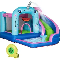 Outsunny Hüpfburg Wasserpark mit Wasserrutsche von Outsunny
