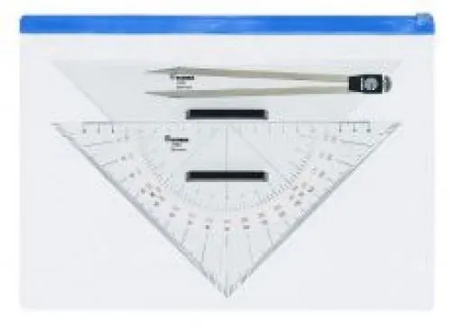 Navigationsbesteck Ecobra Skipperset Standard - Schiffskompass Set mit 32 cm Ecobra-Dreiecken und hochwertigem Ecobra-Zirkel für präzise Navigation auf See.