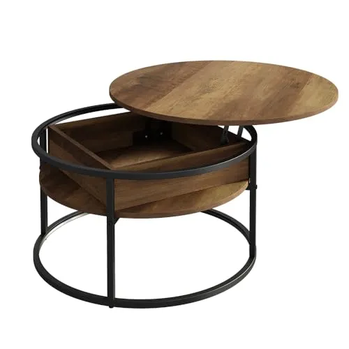 Vicco Couchtisch Marlo - Klappbarer Beistelltisch in Holz/Schwarz - Eleganter Couchtisch Marlo, 77 x 77 cm, klappbar für flexible Nutzung. Hochwertige Verarbeitung und stilvolles Design, ideal für gemütliche Stunden in Ihrem Wohnzimmer.