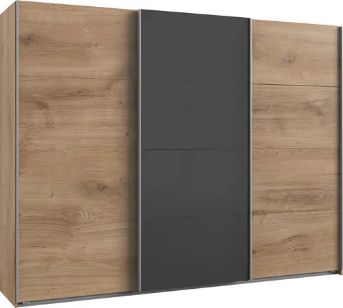 Wimex Schwebetürenschrank Valencia 270 cm mit Glaselementen in beige von Wimex