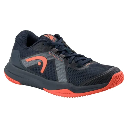 Head Sprint Pro 4.0 Tennisschuhe für Kinder – Dunkelblau/Rot 2025 - Tennisschuhe für Kinder mit leichtem, atmungsaktivem Design und neuer Allcourt-Außensohle für optimalen Grip auf Tennis-, Padel- und Pickleballplätzen.