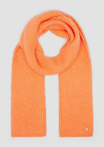 s.Oliver Schal mit Fischgrätenmuster und Logo-Ring in orange von s.Oliver