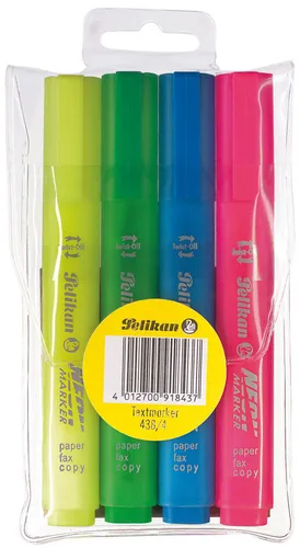 Pelikan Textmarker 438 Neon 4er Etui von Pelikan