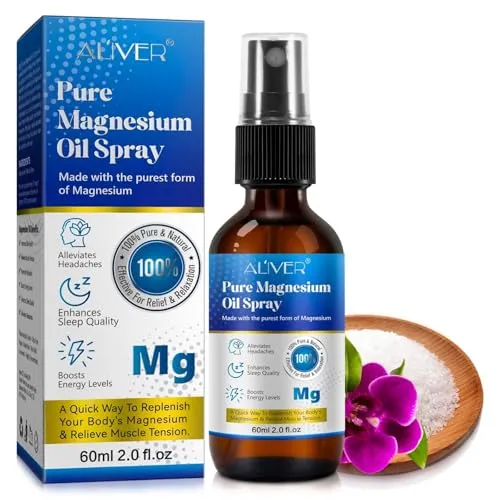 P-Beauty Magnesiumöl Spray 60ml - Reines Zechstein Magnesium für Muskelentspannung & Stressabbau - Magnesiumspray für Füße, Haut & Körper - Ideal für Sport, Muskeln schmerzen & besseren Schlaf