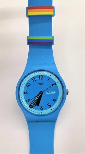 SWATCH New Gent 2023 - SO29S702 - Proudly Blue Armbanduhr - Moderne unisex Armbanduhr mit stilvollem Design, ideal für den täglichen Gebrauch und ein echter Blickfang.