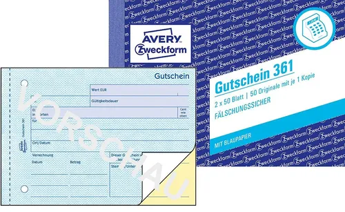 Geschäftsformulare & -belege von Avery Zweckform